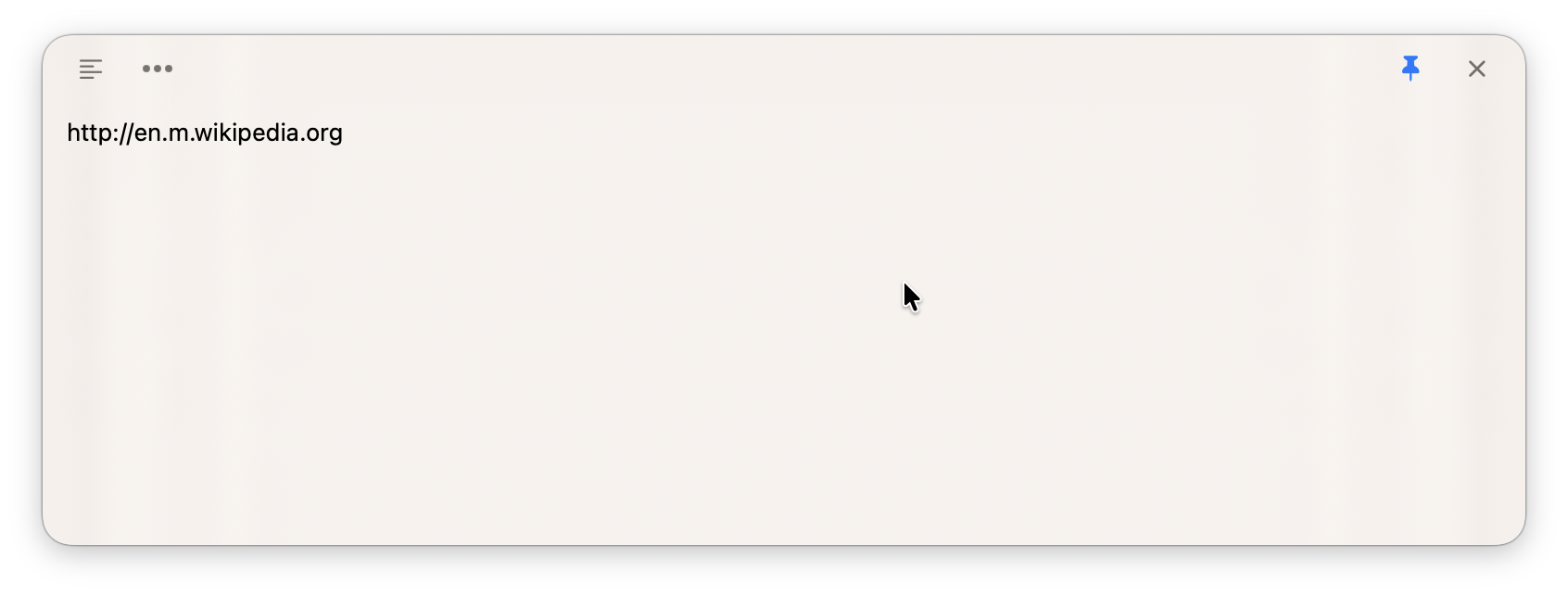 LudyLens QR scanner showing decoded URL from QR code