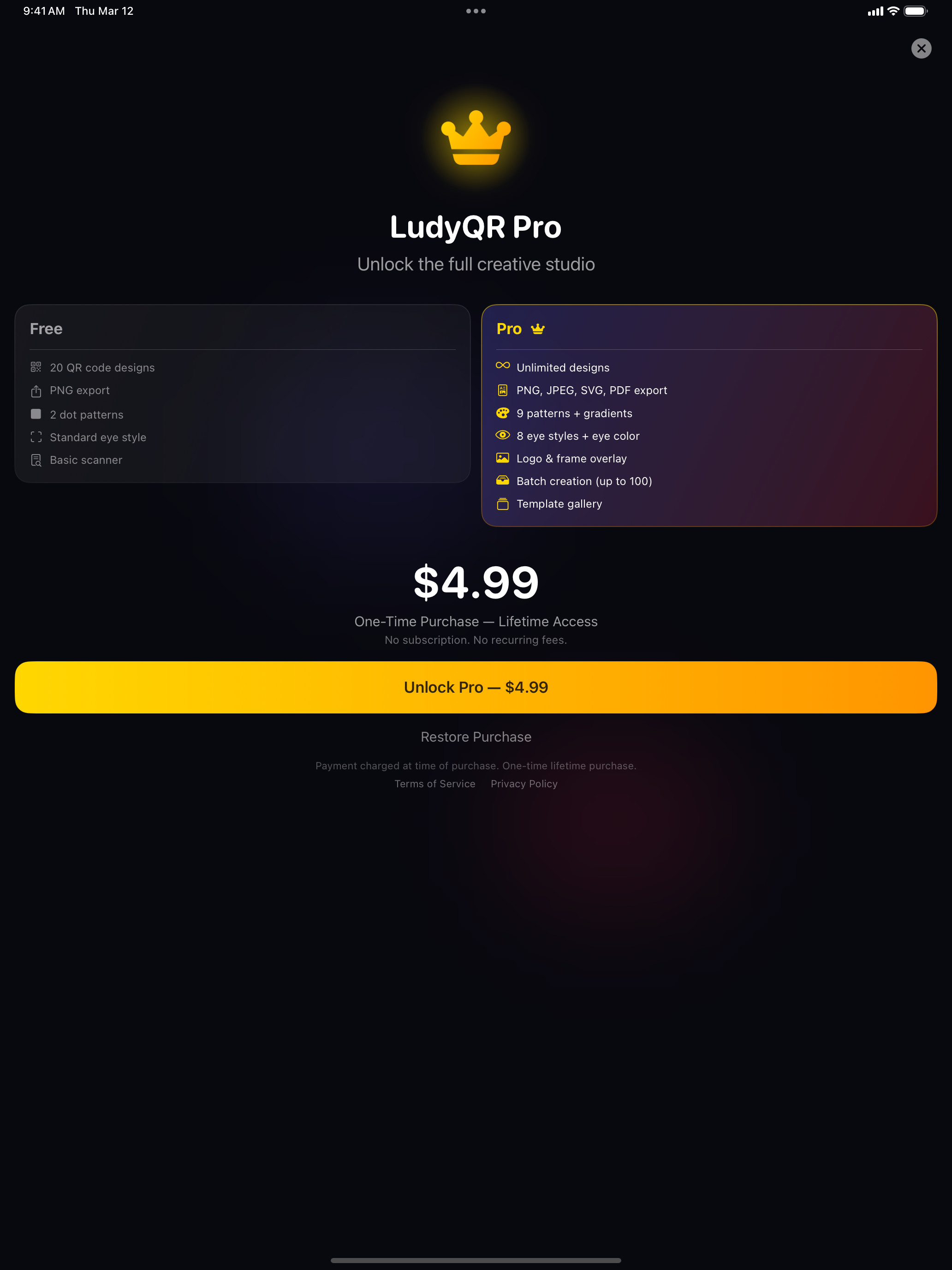 LudyQR Batch Creation - Generate up to 100 QR codes from CSV