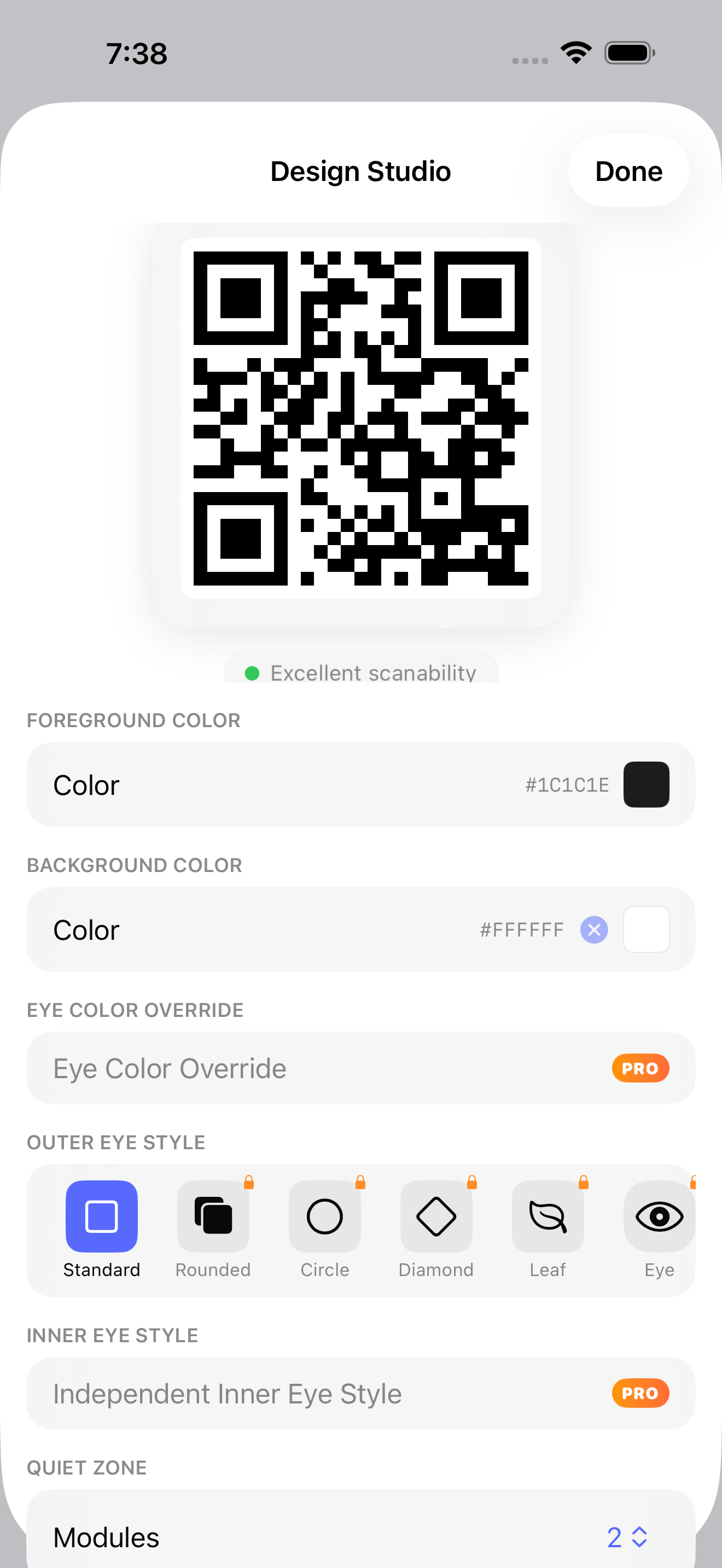 LudyQR Design Studio - Customize colors, patterns, and eye styles