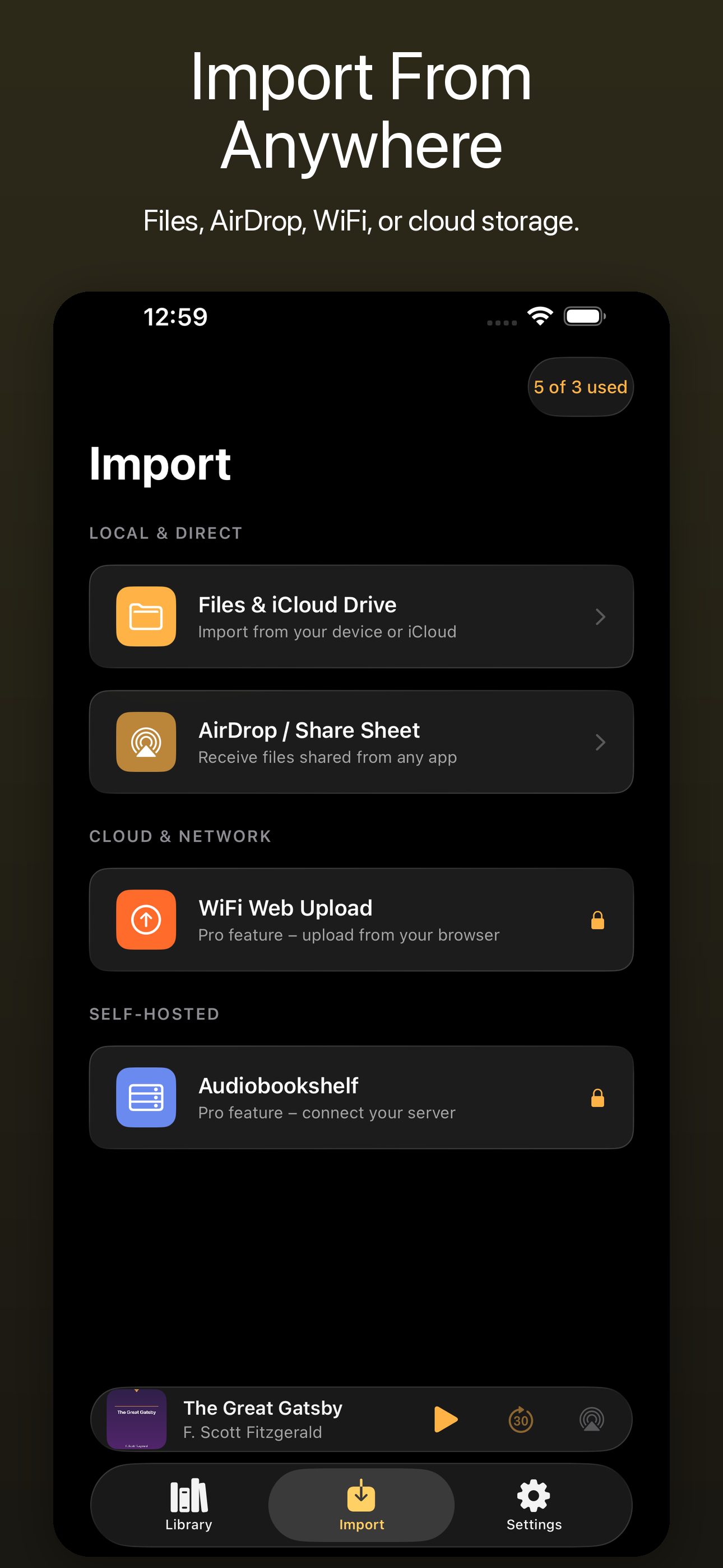 LudyRead chapter navigation and playback controls
